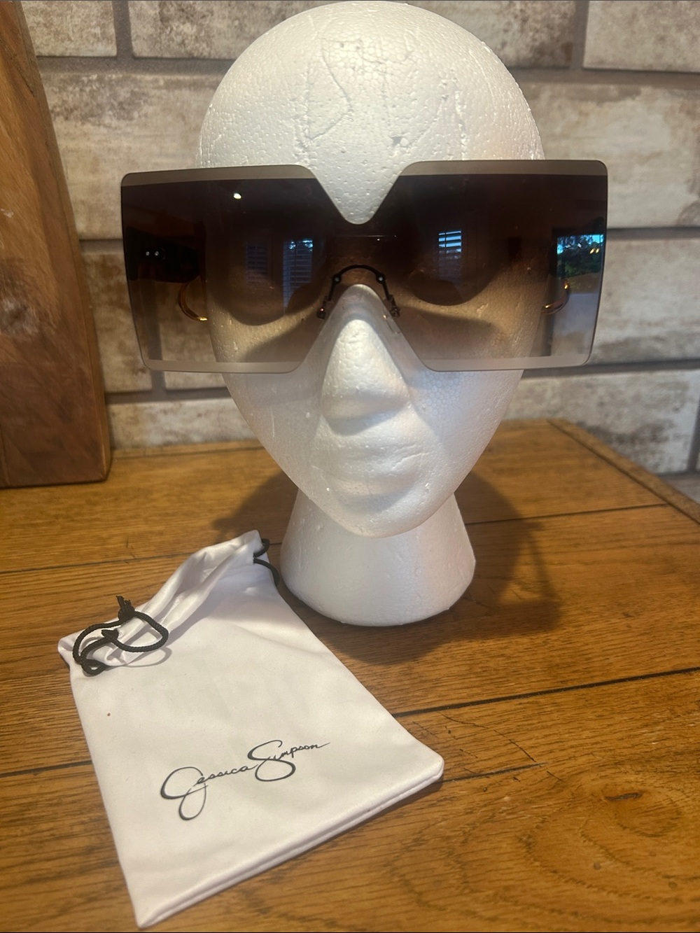 Jessica Simpson Frameless Shield Sunglasses
